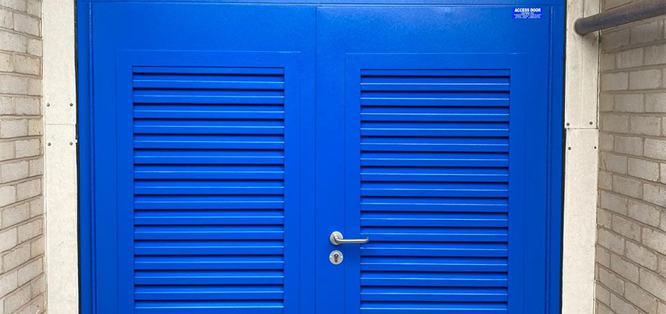 Access Door blue steel door