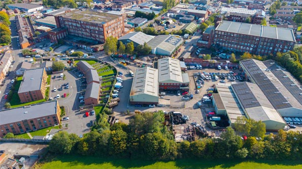 Areal drone shot of Access Group UK.